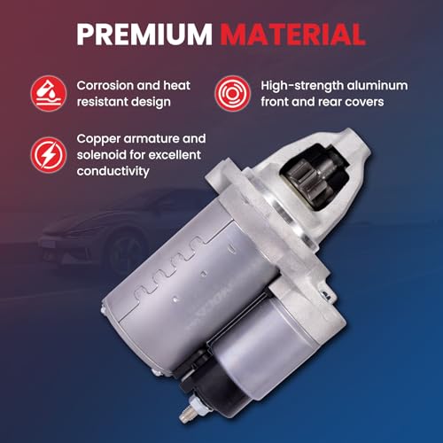 MOCA 19185 Starter Motor para Chrysler 2011-2016 300 3.6L, Dodge 2011-2016 Charger Challenger 3.6L, Jeep 2013-2015 Grand Cherokee 3.6L, Ram 2013-2014 1500 3.6L miniatura 4