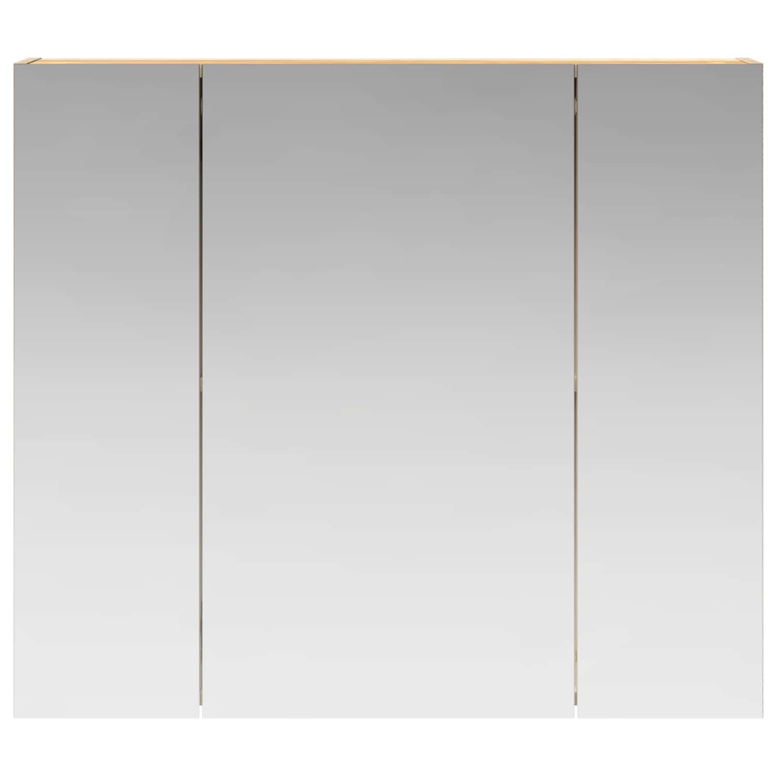 Szafka łazienkowa z lustrem Sonoma z drzwiami 80 x 14,5 x 70 cm, wisząca na ścianie, z miejscem do przechowywania, regałem, dwustronnym lustrem do łazienki, toalety, toalety i organizera