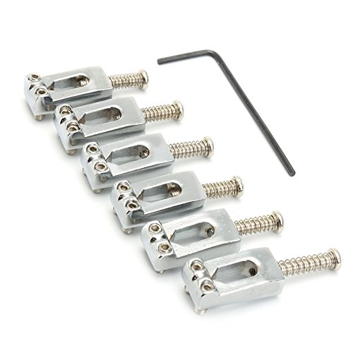 VIDOO Guitar Bass Callaham Strat Bridge Saddles Set for Fender Vintage Stratocaster Mexican