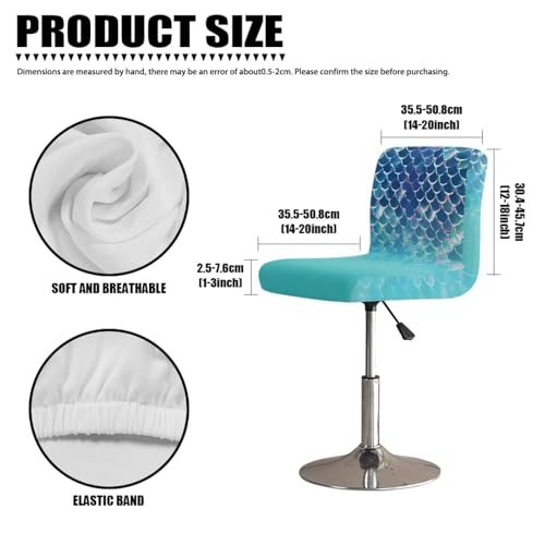 Image of Scales Stretch Bar Stool Covers Set of 4,Stretch Removable Washable Bar Stool Chair Covers,Counter Height Chairs Cover for Kitchen Dining Room Cafe Furniture