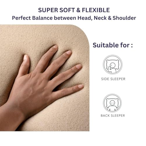 Wakefit Memory Foam Pillow 25x15x5 Inch Light Grey - Image 3
