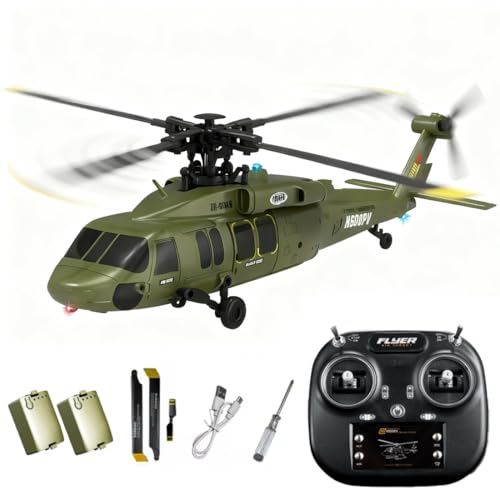 Design di simulazione avanzato: questa replica del Black Hawk K200 meticolosamente realizzata presenta un'aerodinamica autentica e una costruzione dettagliata, offrendo un'esperienza di volo coinvolgente per gli appassionati di aviazione seri. Il sistema di controllo a 6 canali fornisce manovrabilità di livello professionale che imita da vicino la dinamica reale dell'elicottero.