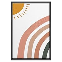 SIGNWIN Framed Canvas Wall Art Nordic Rainbow Canvas Prints Home Artwork Decoration for Living Room,Bedroom - 16