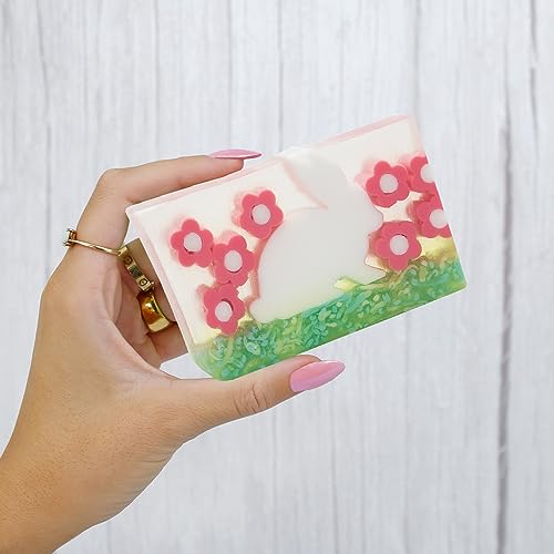 Primal Elements Glycerin Bar Soap | Helps All Skin Types, Sensitive, Oily & Dry Skin | No Parabens, Vegan, Gluten Free, 100% Vegetable Base - (Easter Bunny, 1-Pack) #TOP2