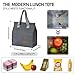 GODWOODS Cute Insulated Lunch Bag for Women Men Large Lunch Box Container Reusable Leakproof Tote for Office, Work, Beach or Travel (Grey)
