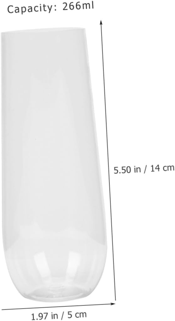 Unomor 24pcs Unbreakable Plastic Wine Cups Elegant Beverage Holders for Parties Use and Shatterproof Design for Cocktails Juice and More