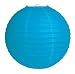 Creative Converting 12" Round Hanging Paper Lantern, Bright Blue