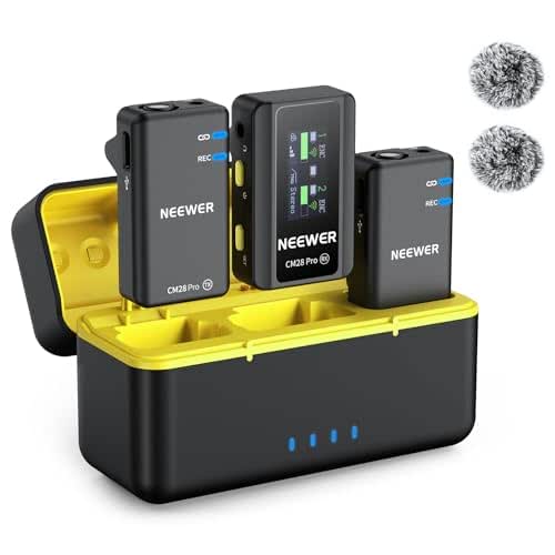 NEEWER CM28 PRO Wireless Lavalier Lapel Microphone System with Charging