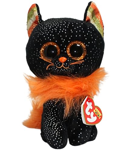 Ty Morticia Cat Orange Beanie Boo Regular | Halloween 2022 Beanie Baby Soft Plush Toy | Collectible Cuddly Stuffed Teddy