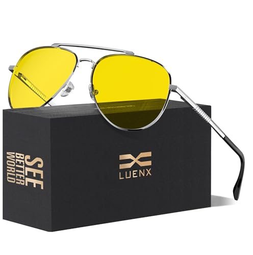 LUENX Aviator Sunglasses for Men Women Polarized...