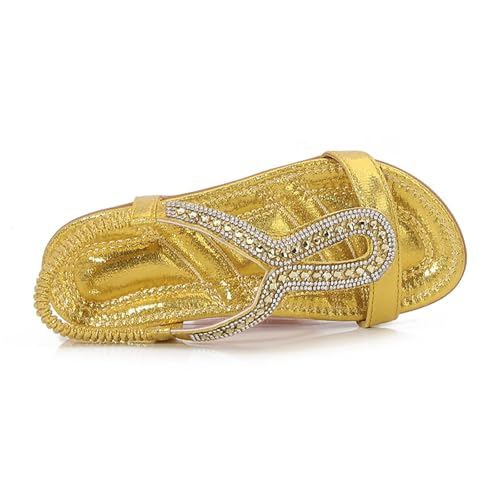 Image of Toddler Girls Sandals Sparkly Rhinestone Girl Shoes Soft Rubber Princess Summer Wedding Party for Little Kid /Big Kid