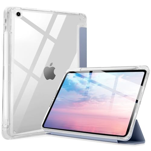 iPad AirのMiieadoo Case 9/8/7 Gen Case(2021/2020/2019) - 鉛筆ホルダー付きの衝撃プルーフカバー - スマートオートウェイク - 自宅/学校のピンクの生徒に適