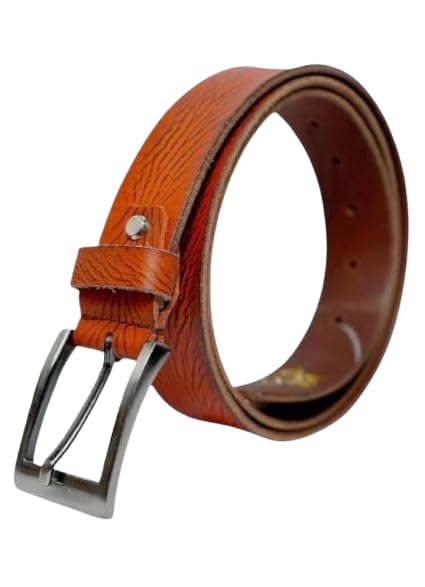 Men’s Genuine Leather Belt for Jeans & Formal Pants | Premium Cowhide, Double-Stitched