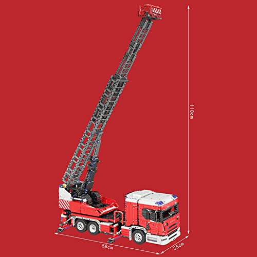 xSuper Red Hook and Ladders Truck Building Blocks, 4886Pcs+ Truck DIY Assembly Model Building Block Toy, Kompatibel mit… – Bild 5