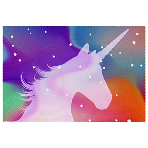 Set de table licorne lavable résistant chaleur et antidérapant pour table salle à manger - 2