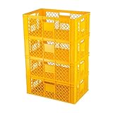 Logiplast 4 Stück Bäckerkisten Brotkisten 600 x 400 x 230 mm in gelb