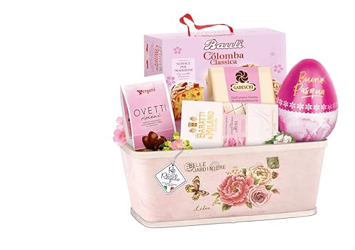 RE REGALO CONFEZIONE REGALO ROSA 5 Pezzi, Colomba Pasquale Bauli, Uova di Pasqua, Ovetti di Cioccolato, Meringhe, Tavoletta di Cioccolato Bianco, Idee Regalo Pasqua 2025