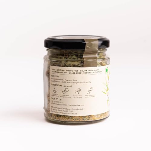 Image of Himalayan Haat Lemongrass & Chamomile Infusion - Caffeine-Free Herbal Tea Blend | Boosts Immunity, Promotes Sleep, Soothes Flu & Aids Digestion | 30g