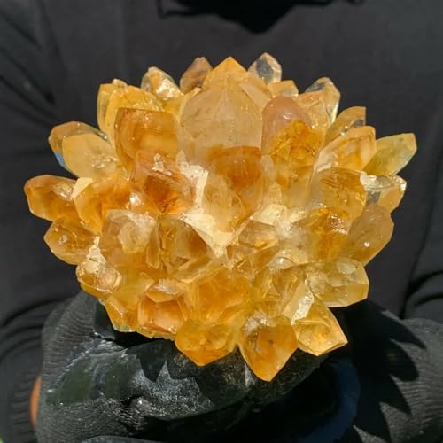 Quartz jaune tibétain en cluster de collection de 300g - 3