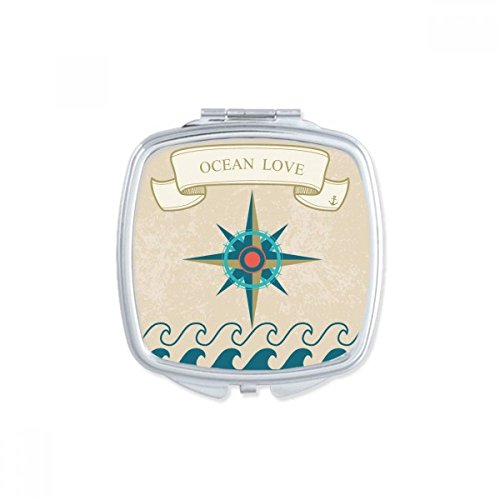 Miroir portable mignon amour de la mer cadeau artisanal boussole voile - 2