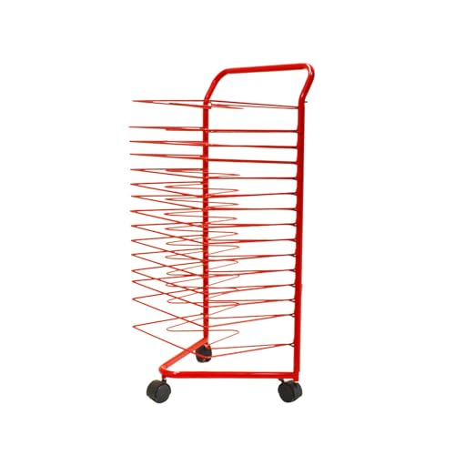Carrito de secado de arte de 16 niveles, estante de almacenamiento para pósteres, obras de arte, manualidades, ideal para estudios, jardines de infantes, galerías y hogar (43 x 85 x 32 cm)