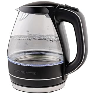 OVENTE Electric Kettle, 1.5L Borosilicate Glass Countertop Water Heater and