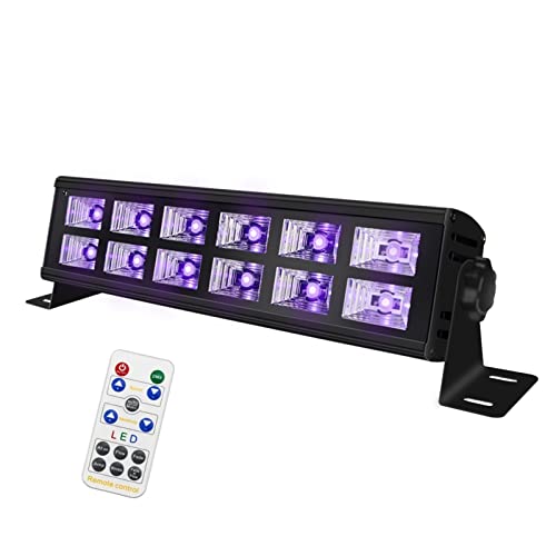 Lumières noires violettes disco 12 LED pour animer un salon