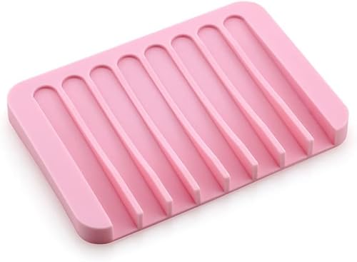 soap tray, Bathroom Wall Mount Self Draining Storage Plate Tray Supplies(7)