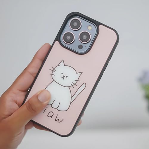 Image of PEEPERLY Back Cover Case for iPhone 13 Pro Max Scratch Resistant Anti-Slip TPU Shockproof Protective Durable Cuddly Feline Cat Design Case for Girls & Women