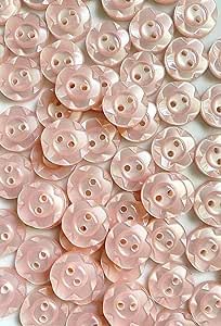 Pack of 50 Fruit Gum Baby Buttons - 11mm, 14mm, 17mm - Assorted Pink Blue Lemon Mint White Lilac Peach Cream - Simply Sew Crafty™ (Pale Pink, 11mm)