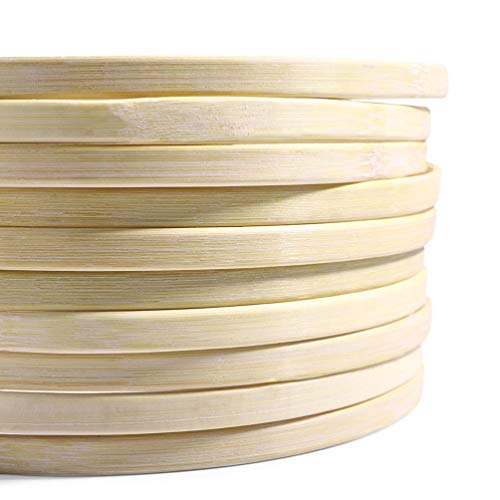 Anéis de madeira STOBOK 12 peças, 10 cm, argolas de macramê, anéis de bambu apanhador de sonho, argo