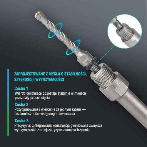 Image of BINOTA 80 mm (3-1 /8 inch) Concrete Hole Saw with SDS-Plus Shank