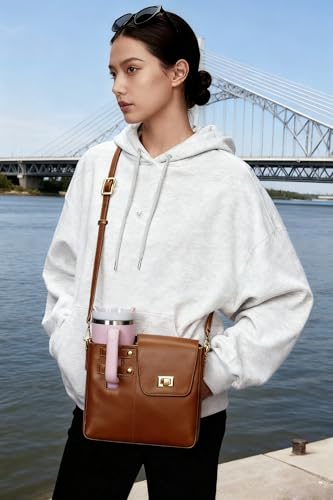 Image of Asaint Stanley Cup Purse Crossbody Bag for 40oz Tumbler with Handle, Water Bottle Purse Pocket Adjustable Strap