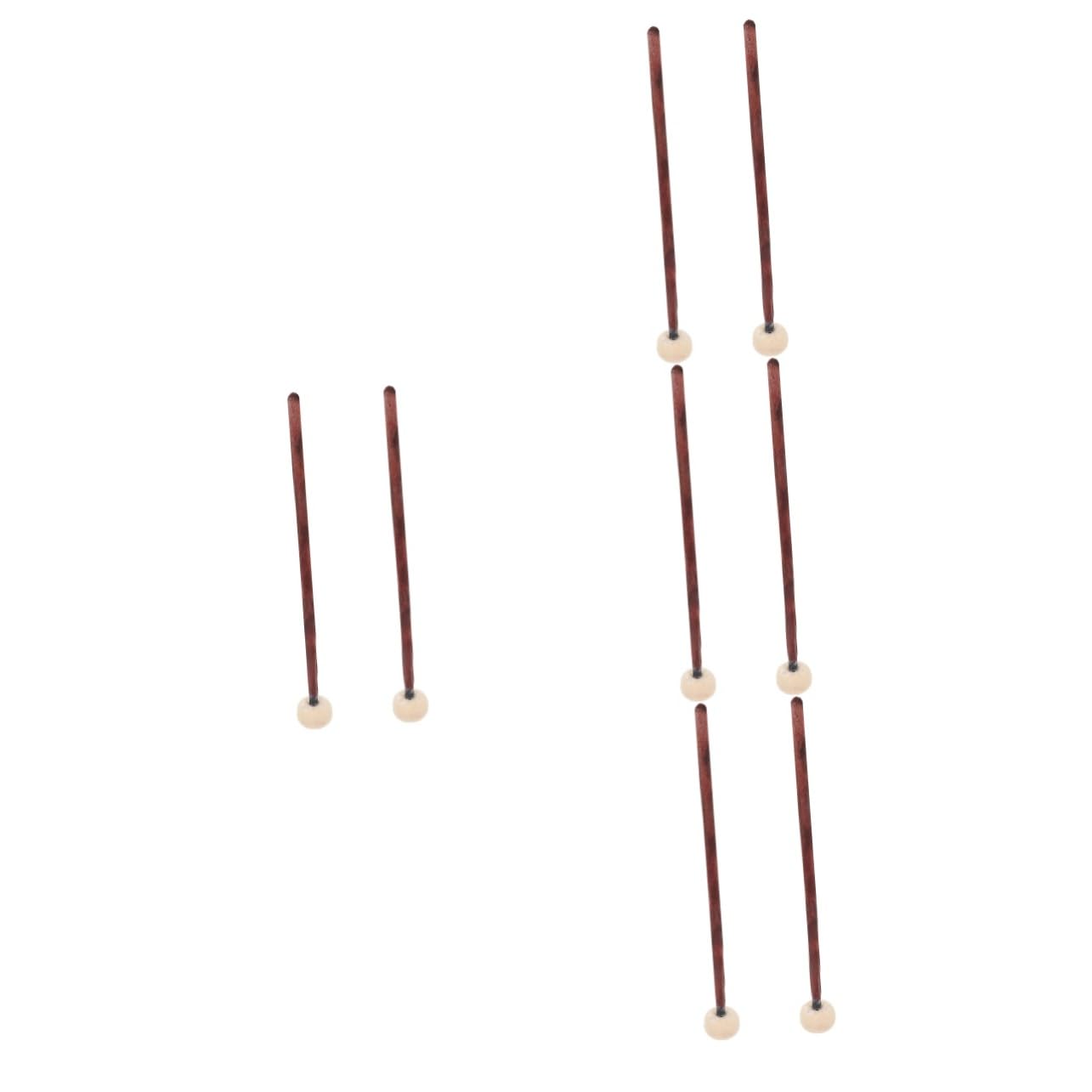 TOYANDONA 8pezzi Bacchette Per Batteria Legno Massello Con Testa Bacchette Percussione Per Pratica e Tuning Strumenti Musicali Per Batteristi e Percussionisti