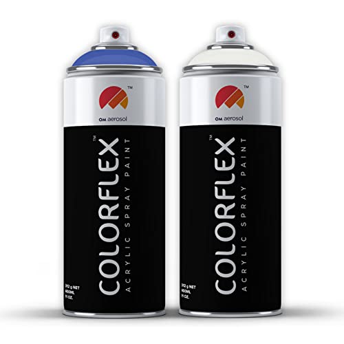 Colorflex V.I.P.Blue & Off White Spray Paint 400 ml (pack of 2