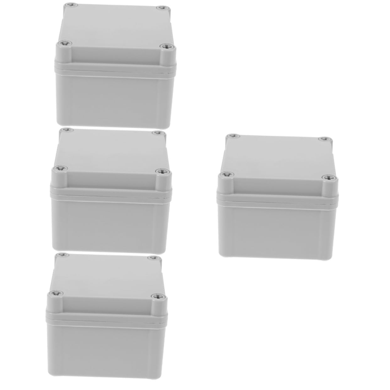 4pièces Boîte De Jonction Électrique Étanche Plastique Pour Intérieur Et Extérieur Idéale Pour Éclairage Et Des Câbles