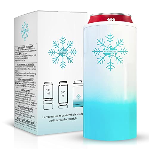 BierKühler Qualitätskühler Thermos Getränkekühler Flaschenkühler für 330 ml 440 ml 500 ml Bier Dosen und Flaschen Original Geschenkt für Männer und Frauen