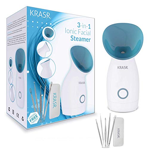 The Original 3-in-1 Nano Ionic Warm Mist Facial Steamer By Krasr With Free Kit