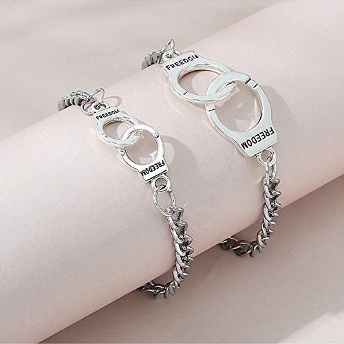 Image of Young & Forever Gift Fashion Long Distance Touch Gold Silver Rose Gold Couples Friendship Best Friend hand Couple matching Mens Magnetic Magnet bracelets for Women /Girls Silver bracelet for Men /Boys