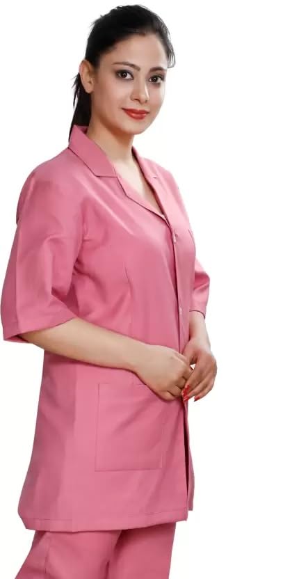 Lab Coat Half Sleeves Pink (XL) - Image 4 thumbnail