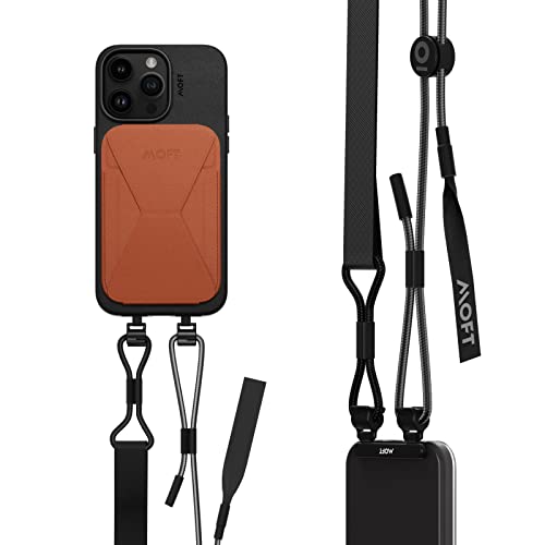 MOFT Phone Lanyard, Universal Adjustable Detachable Crossbody Long Lanyard with Phone Patch, Compatible with Most Smartphones, Length up to 150cm, Jet Black