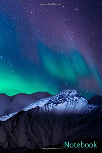 Northern Lights Journal Notebook: Polar Light, Composition Book, 130 pages, Lined, 6x9", Perfect for Nature Lovers