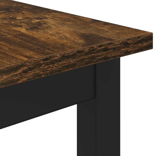 Table à manger moderne en métal bois peu encombrant 110 cm - 8