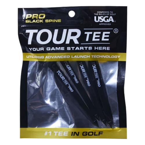 Golf Tee Tour Tee Pro Black Limited Edition 4 Pack Long