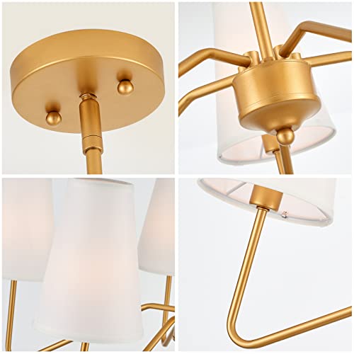 Mhytogn Modern Antique Brass Brush Paint Finish Chandelier thumb #5