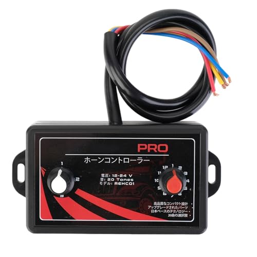 Controlador de claxon para coche - Controlador de bocina para moto, caja de control de bocina de coche de 25 tonos | Unidad de control de sonido para coche, moto, barco, unidad de control de bocina