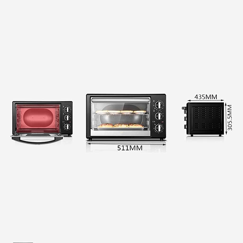 Mini 35L Electric Oven with Precision Temperature Control 90-230°C and 0-60min Timing 1500W Double-Layer Multi-Function Small Oven Black Commodity Code: LXJ-41 Aesthetic and l