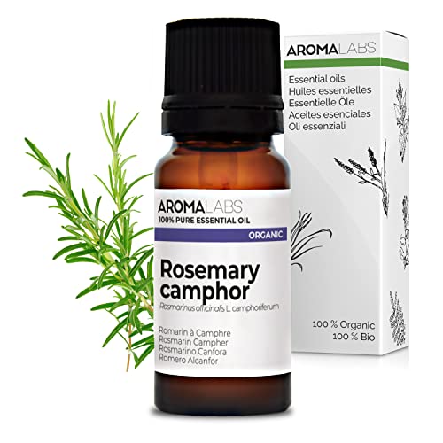 Romero Alcanfor BIO (Rosmarinus officinalis - QT alcanfor) - 10 mL - Aceite Esencial Quimiotipado y Certificado AB - Aroma Labs