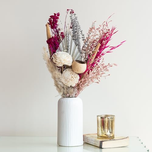 Image of Natural Dried Flower for Vase Blush Breeze Bunch | Eco-Friendly Flowers for Home Decoration, Office, Bedroom, Table Decor and Art Craft Items Corner (Without Vase Pot)