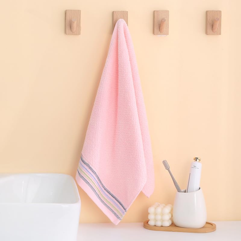 Toallas de algodón rosa altamente absorbentes para ducha y deportes en tamaño compacto